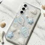Funda para Samsung Transparente Glitter Charm Fish 3D Antigolpes