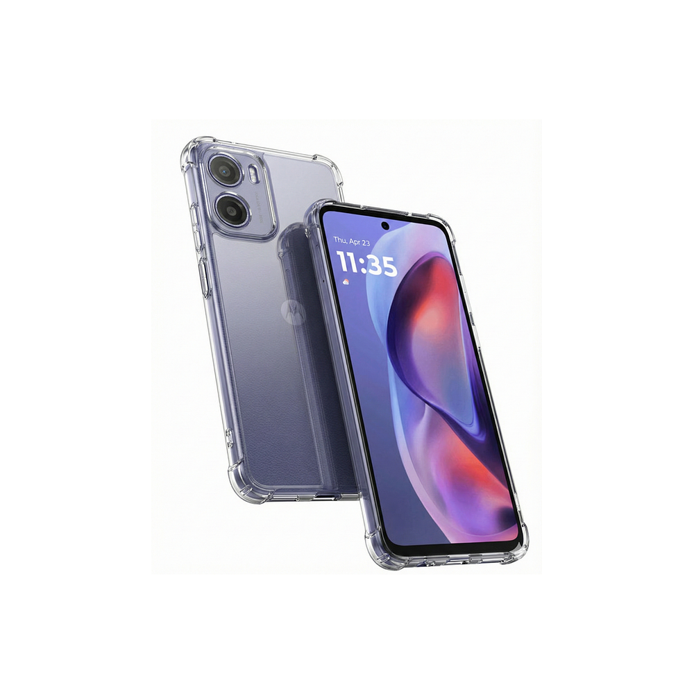 Funda Antishock Transparente Para Motorola TPU Protección de Cámaras