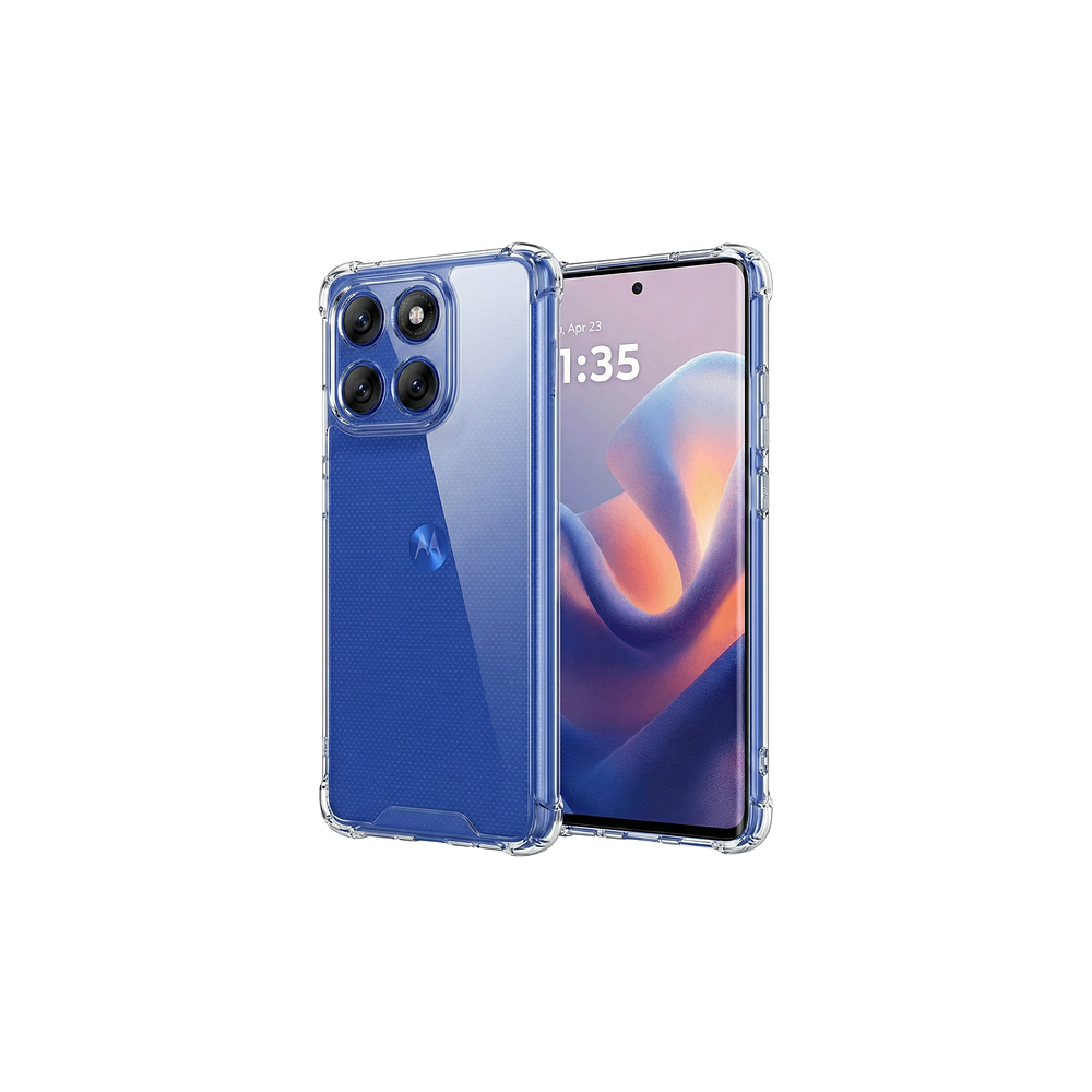 Funda Antishock Transparente Para Motorola TPU Protección de Cámaras