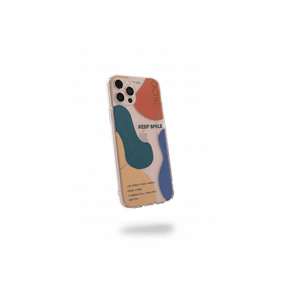 Funda Transparente  para iPhone Silicone Smile Diseño Morandi Minimalista Antigolpes