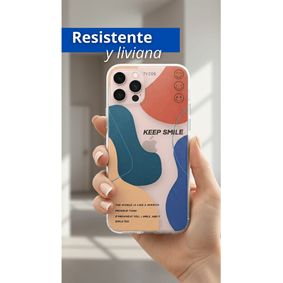 Funda Transparente  para iPhone Silicone Smile Diseño Morandi Minimalista Antigolpes