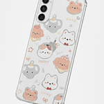 Funda para Samsung Transparente Kawaii Feliz 