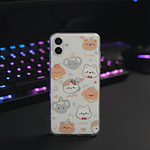 Funda para Samsung Transparente Kawaii Feliz 