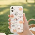 Funda para Samsung Transparente Kawaii Feliz 