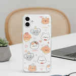 Funda para Samsung Transparente Kawaii Feliz 