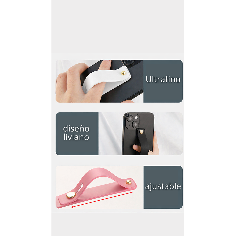 Tira de Agarre Universal de TPU con Anillo Soporte