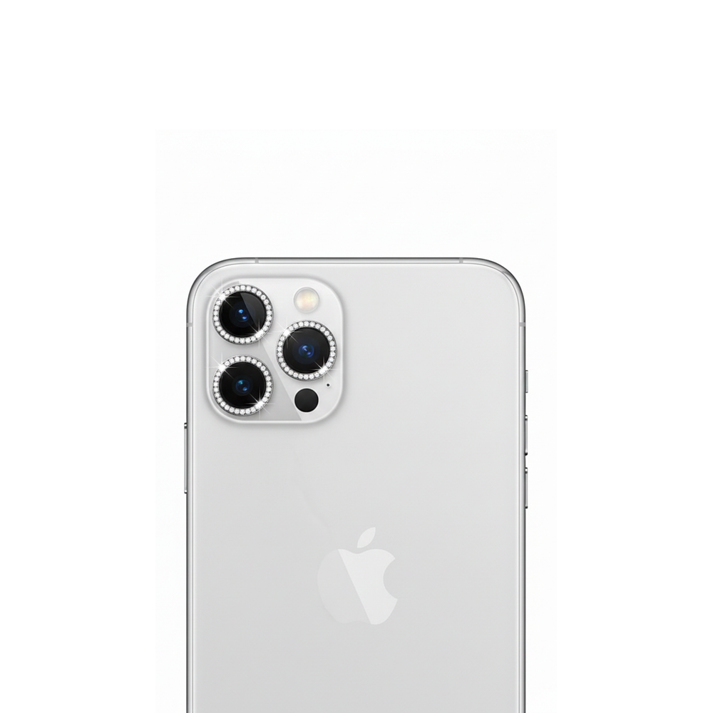 Protector de Lentes con Strass para Iphone– Vidrio Templado HD