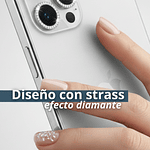 Protector de Lentes con Strass para Iphone– Vidrio Templado HD