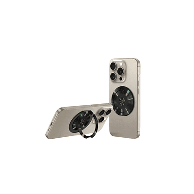 Soporte Anillo Celular 360° Giratorio Plegable Adhesivo 3M Universal Negro