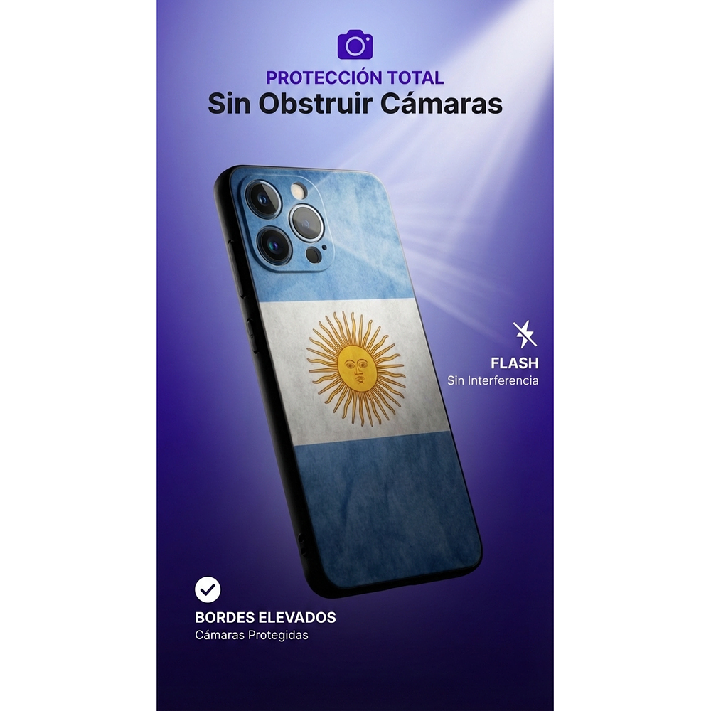 Funda para iPhone Diseños Argentina – Silicona Antigolpes