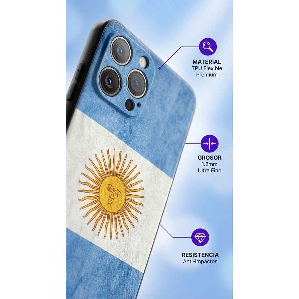 Funda para iPhone Diseños Argentina – Silicona Antigolpes