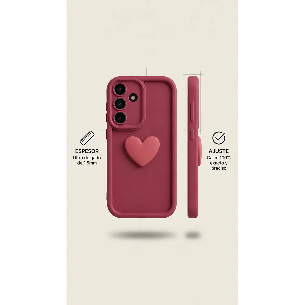 Funda para Samsung TPU Antigolpes Charm Corazón 