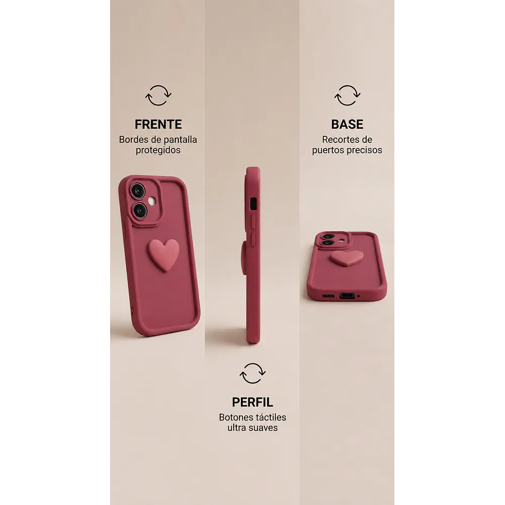 Funda para Samsung TPU Antigolpes Charm Corazón 