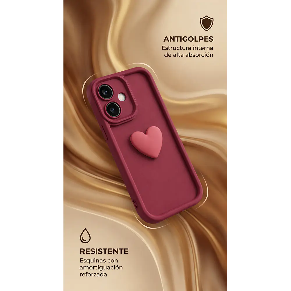 Funda para Samsung TPU Antigolpes Charm Corazón 