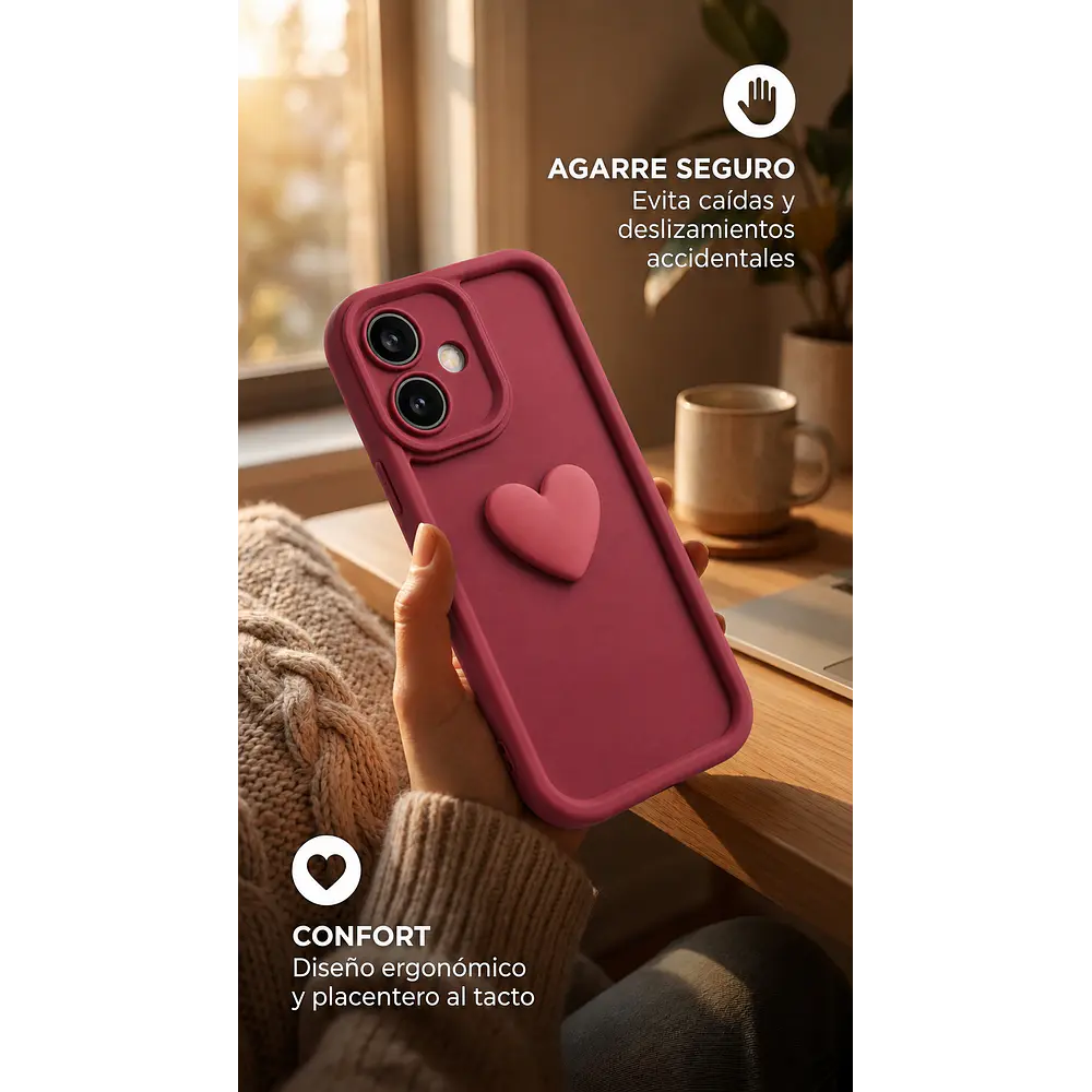 Funda para Samsung TPU Antigolpes Charm Corazón 