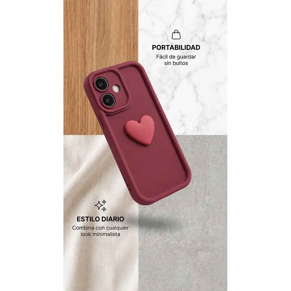Funda para Samsung TPU Antigolpes Charm Corazón 