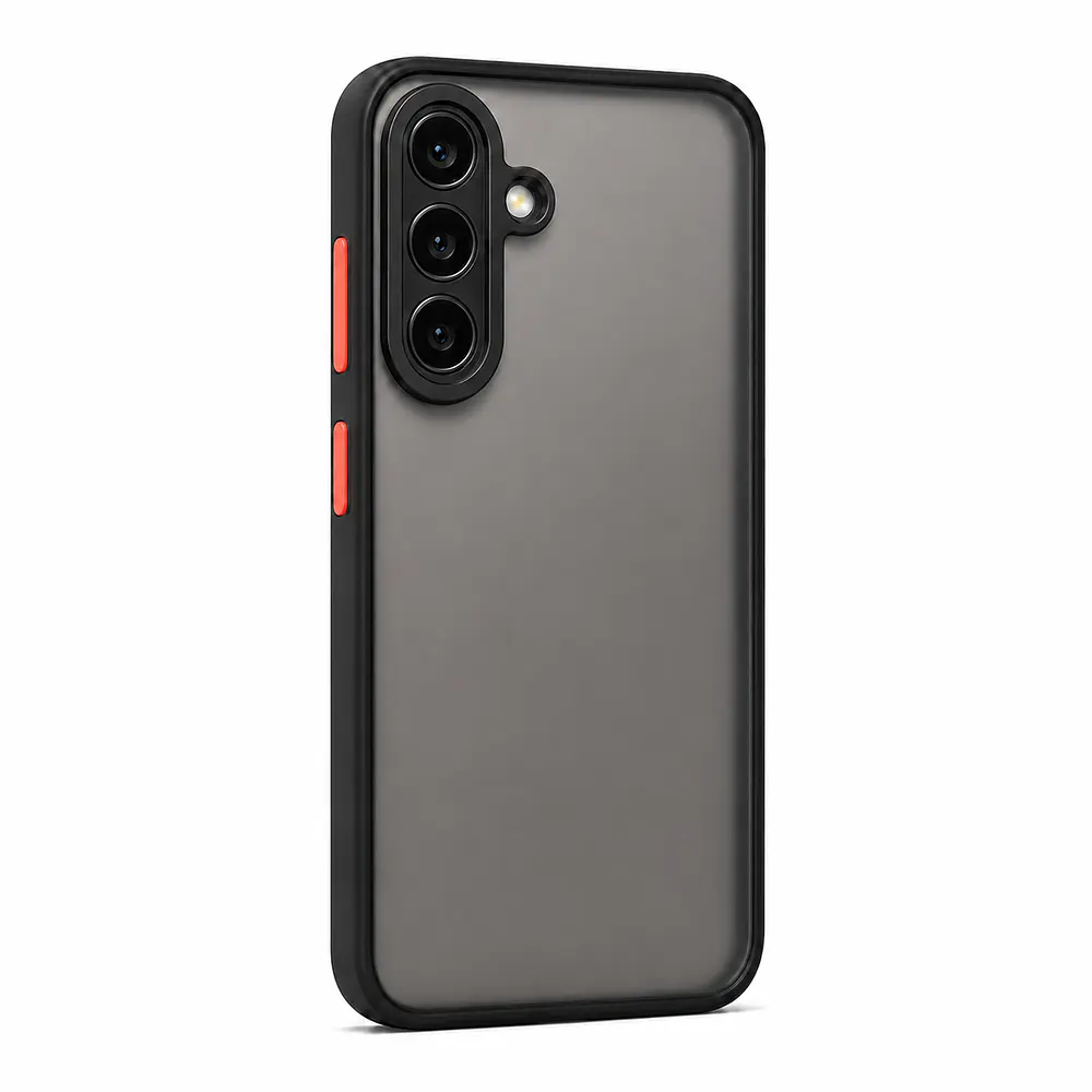 FUNDA SEMITRANSPARENTE ANTIGOLPES CON ACABADO MATE PARA SAMSUNG