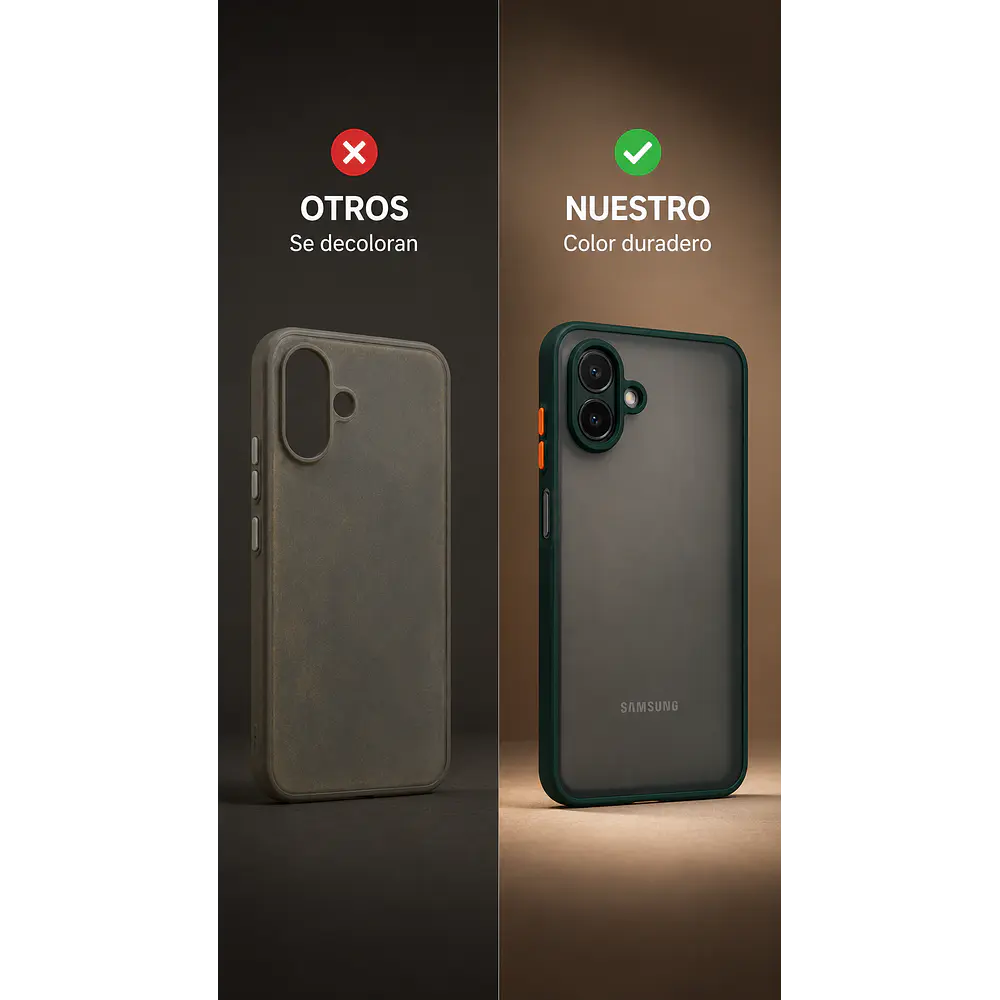 FUNDA SEMITRANSPARENTE ANTIGOLPES CON ACABADO MATE PARA SAMSUNG