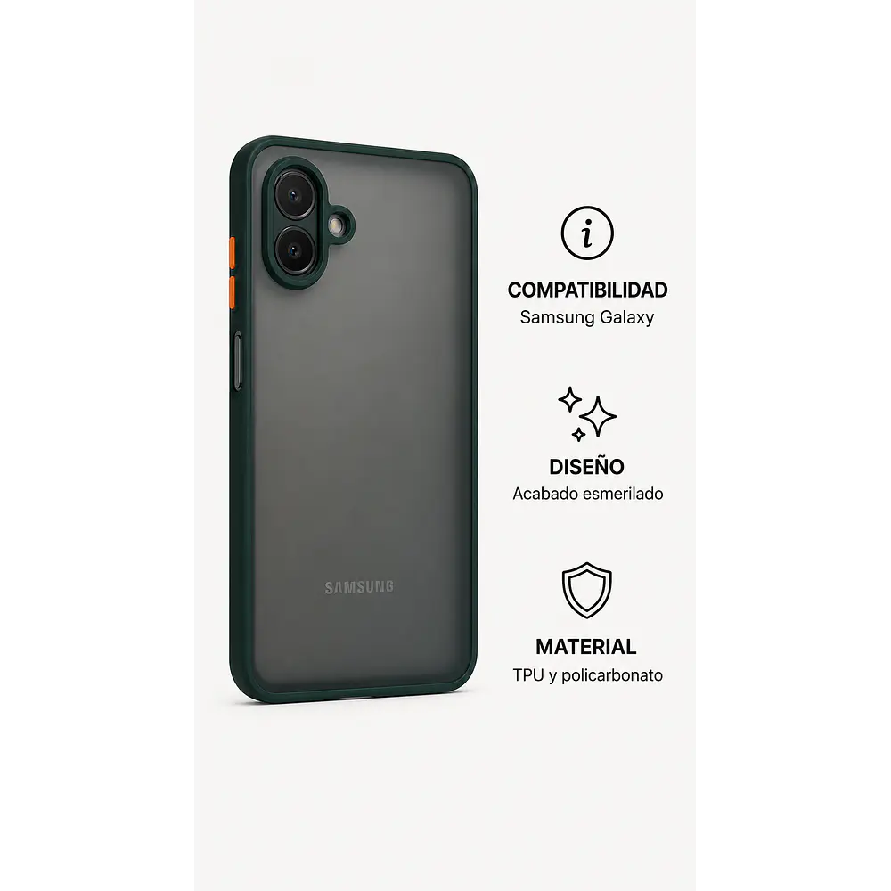 FUNDA SEMITRANSPARENTE ANTIGOLPES CON ACABADO MATE PARA SAMSUNG