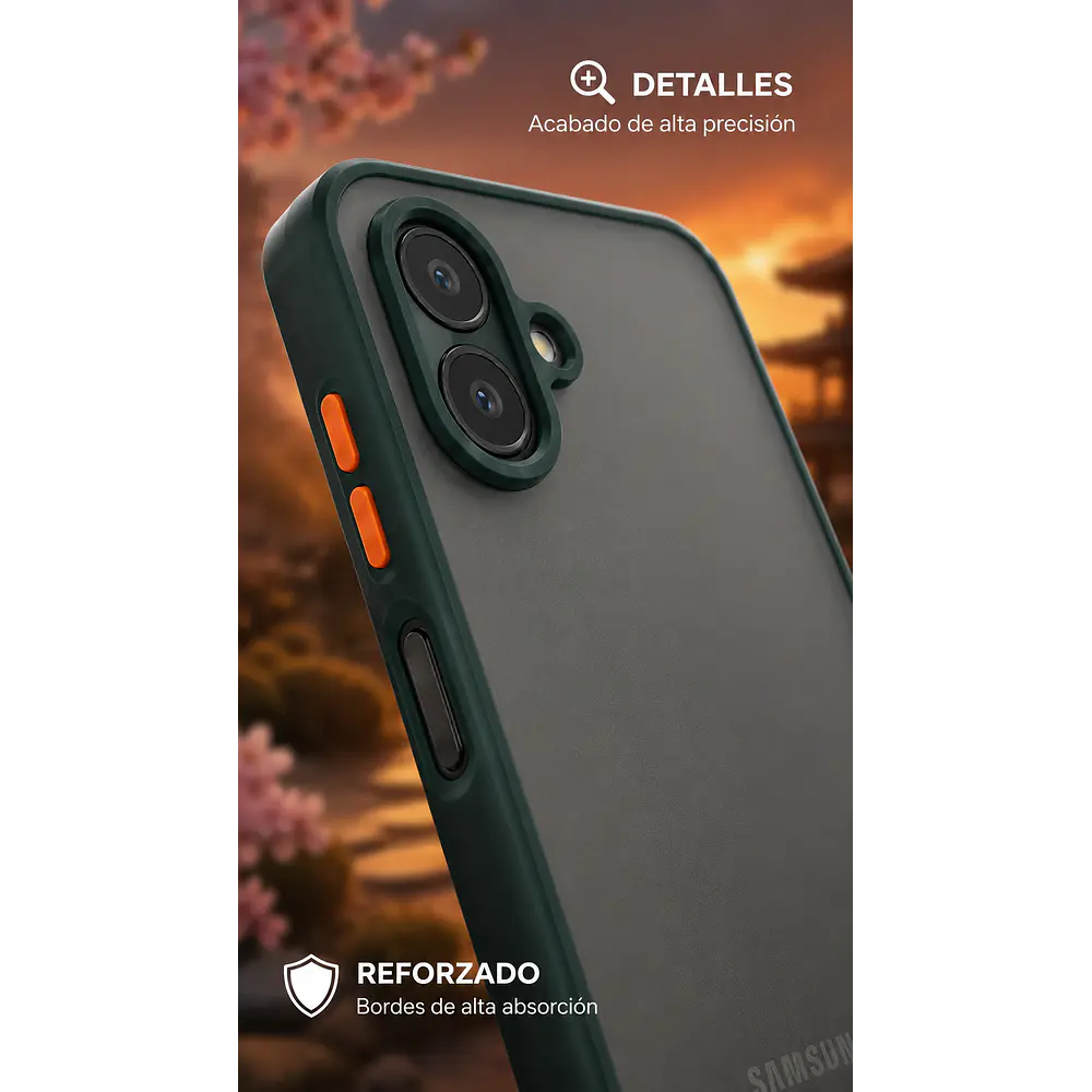 FUNDA SEMITRANSPARENTE ANTIGOLPES CON ACABADO MATE PARA SAMSUNG