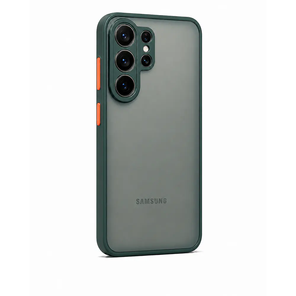 FUNDA SEMITRANSPARENTE ANTIGOLPES CON ACABADO MATE PARA SAMSUNG