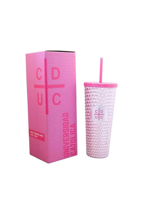 VASO TUMBLER SHINY PINK U. CATÓLICA