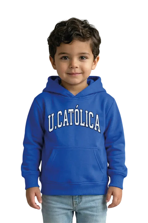 POLERÓN CANGURO AZUL RETRO UC