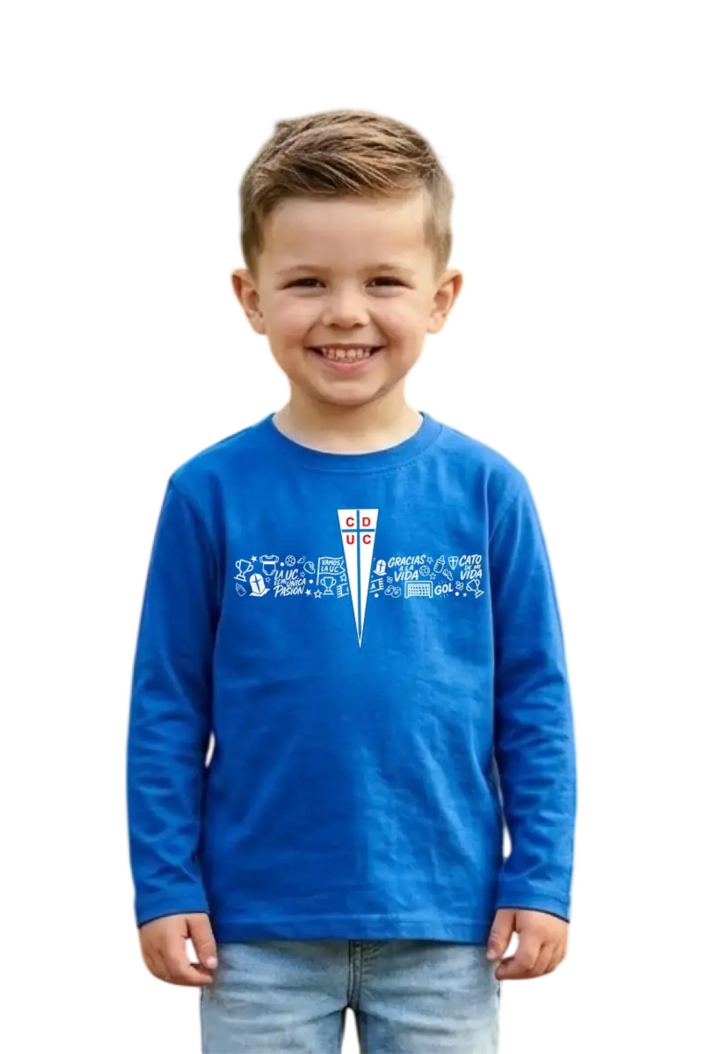 POLERA MANGA LARGA AZUL INSIGNIA UC 1