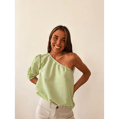 Top Inés Vichy Verde