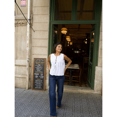 Top Gigi Blanco Lino