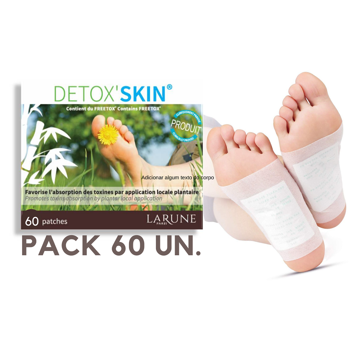 Detoxskin 60 adesivos podais Envio Gratis