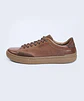 Plus One All Caramel — Zapatilla de cuero hombre, suela Gum - Miniatura 1