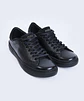 Plus One All Black — Zapatilla de cuero hombre, suela black - Miniatura 3