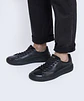 Plus One All Black — Zapatilla de cuero hombre, suela black - Miniatura 4