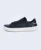 Plus One Black — Zapatilla de cuero hombre, suela off white - Miniatura 1
