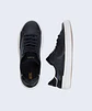 Plus One Black — Zapatilla de cuero hombre, suela off white - Miniatura 2