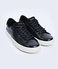 Plus One Black — Zapatilla de cuero hombre, suela off white - Miniatura 3