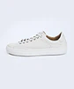 Plus One Off White — Zapatilla de cuero hombre, suela off white - Miniatura 1