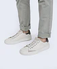 Plus One Off White Black — Zapatilla de cuero hombre, suela off white - Miniatura 4
