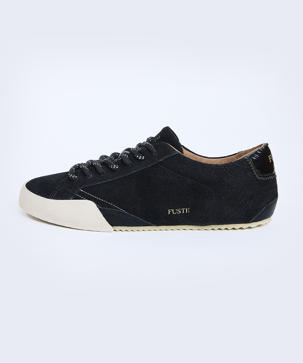 Monday Brunch Black — Zapatilla de gamuza mujer, suela de goma 1