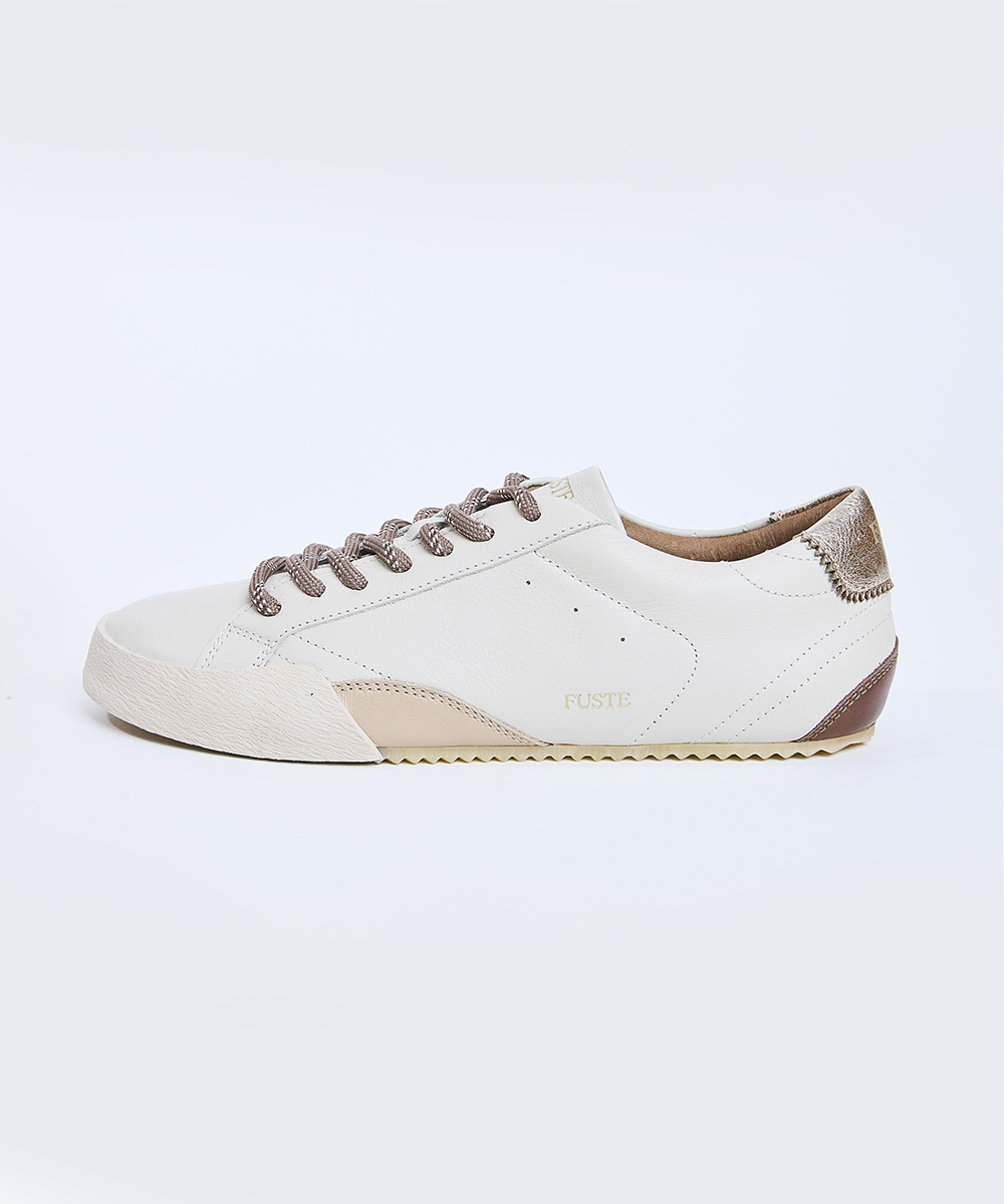 Monday Brunch Off White — Zapatilla blanca de cuero mujer 1