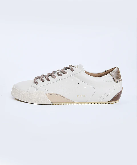 Monday Brunch Off White — Zapatilla blanca de cuero mujer