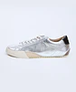 Monday Brunch Silver — Zapatilla plateada de cuero mujer - Miniatura 1
