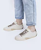 Monday Brunch Off White — Zapatilla blanca de cuero mujer - Miniatura 4