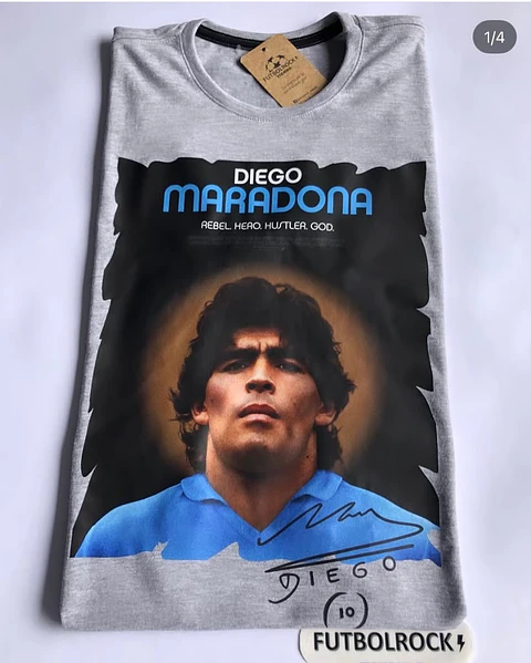 Camiseta Diego maradona "Rebel hero napoli"
