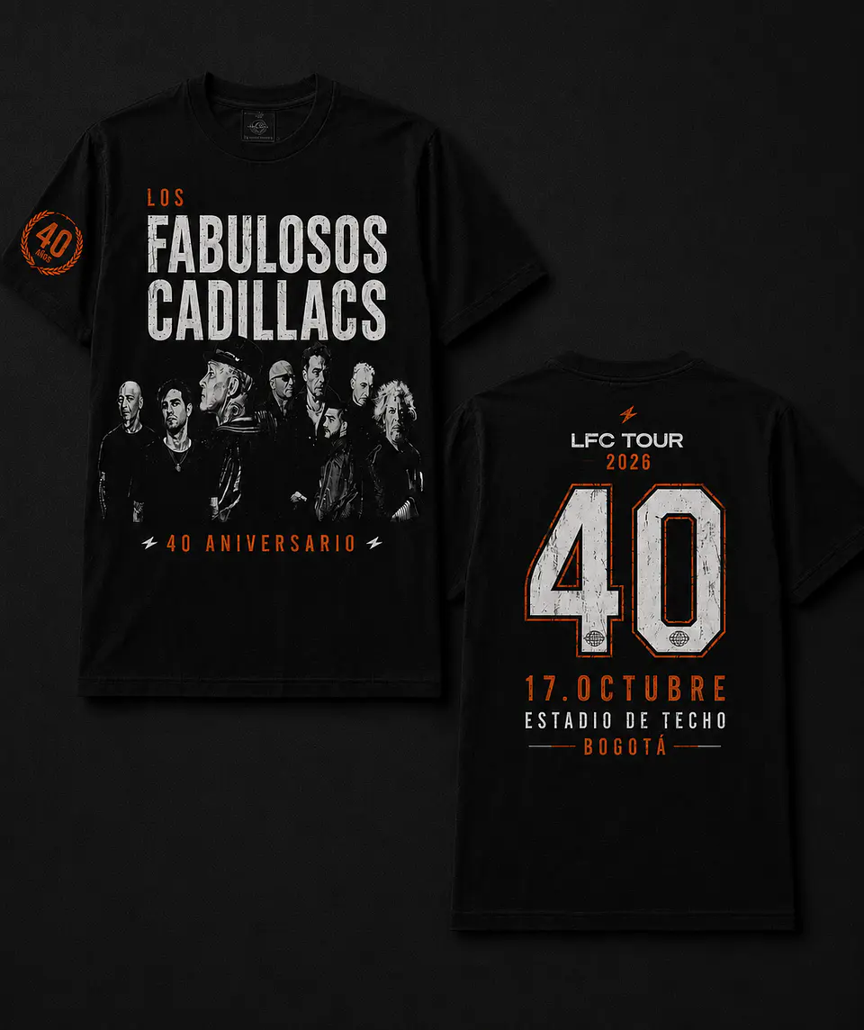 Camiseta Fabulosos Cadillacs  # 40 aniversario  3
