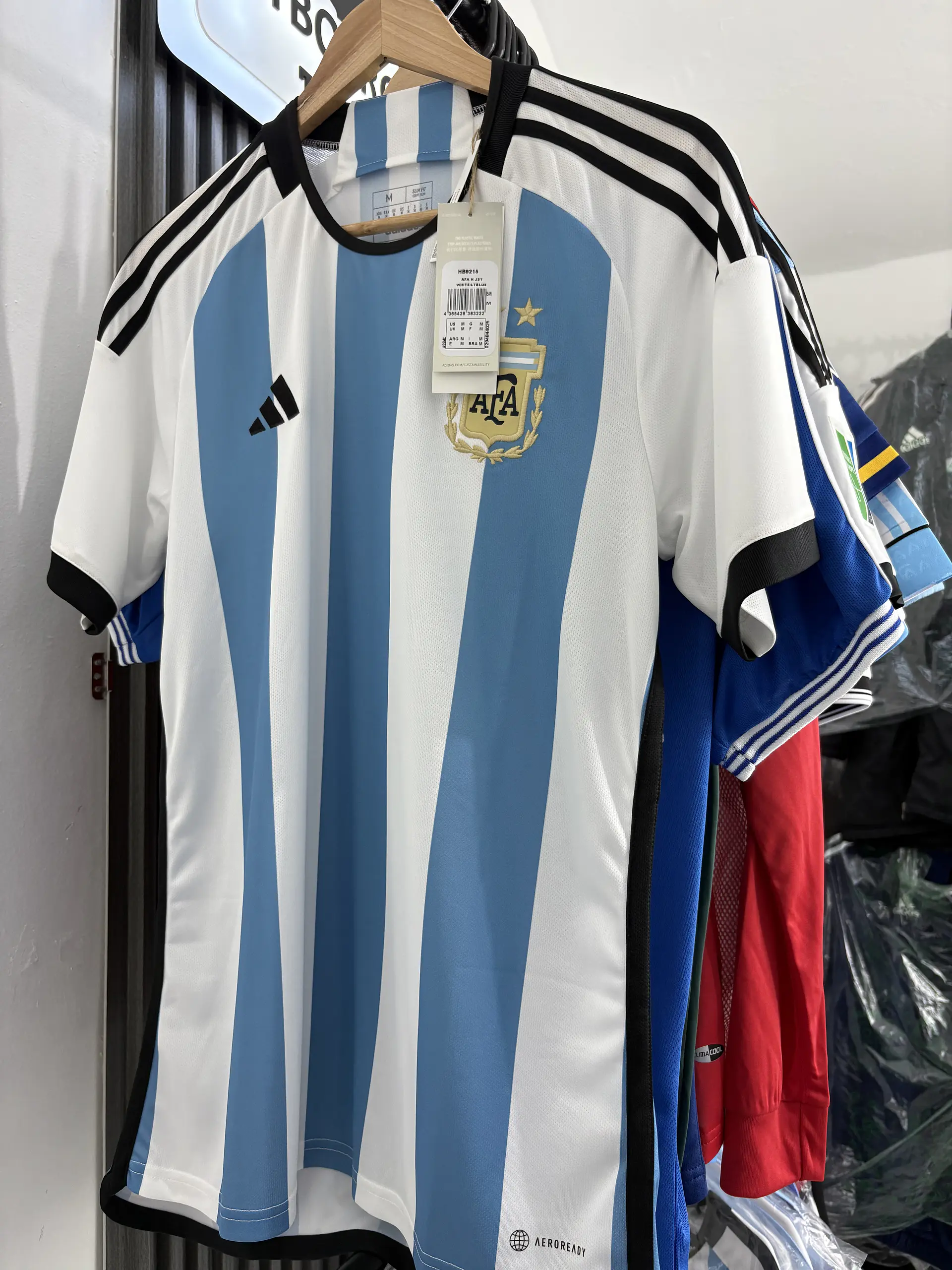 Camiseta Argentina Campeones 3 estrellas 1