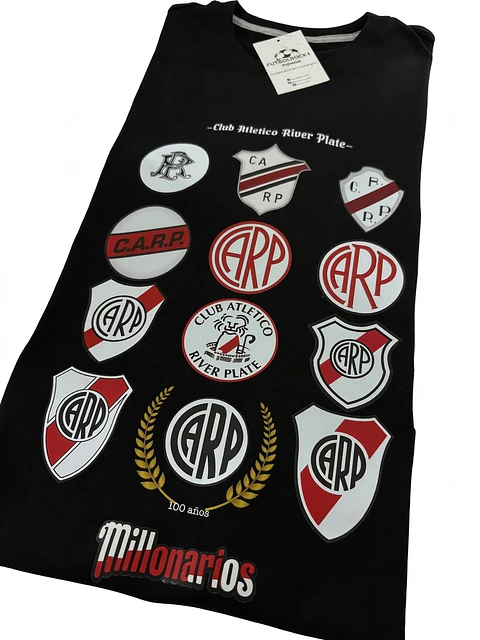 Camiseta river plate "escudos"
