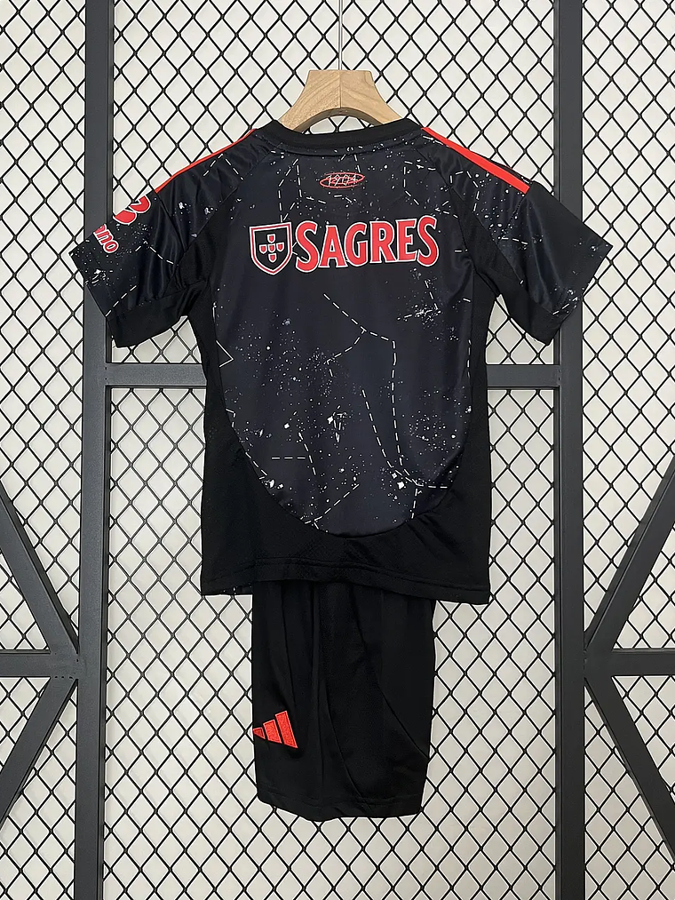 Kit Criança Benfica Preta 24/25 2