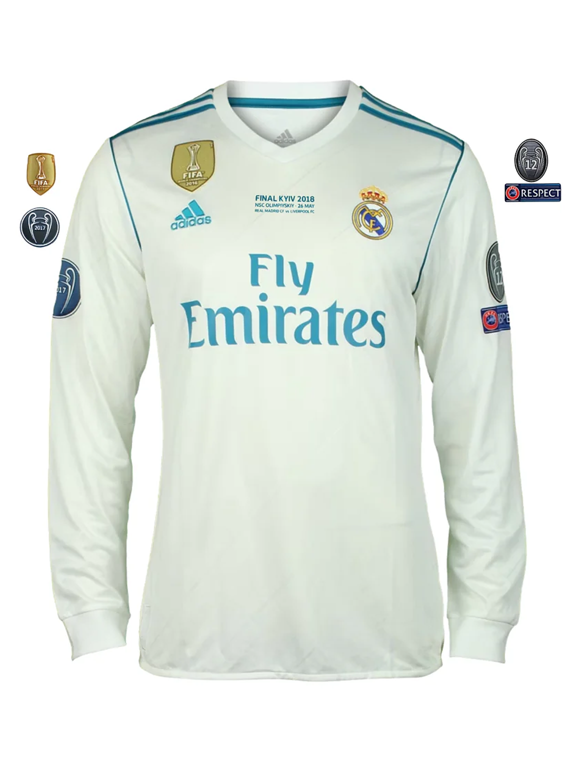 Real Madrid Principal 17/18 - Manga Comprida - Final da Liga dos Campeões 1